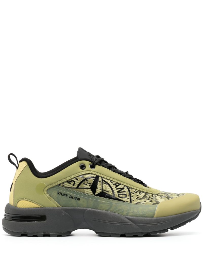 Green S0303 Logo Print Sneakers