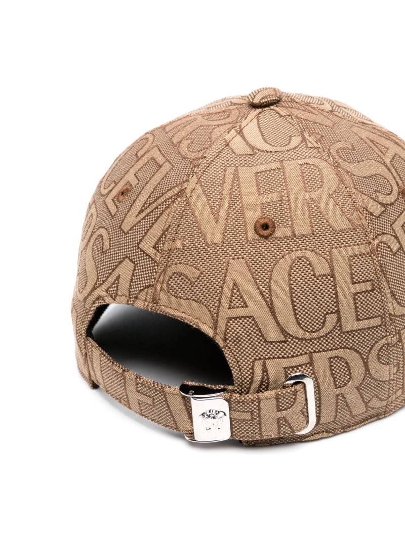 Brown Allover Logo Medusa Head Cap