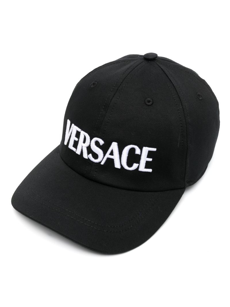 Black Logo Embroidered Cap