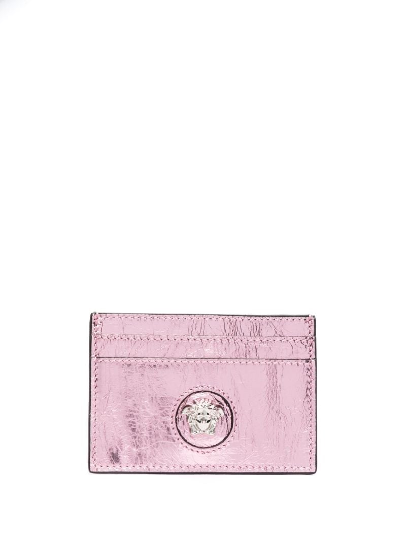 Pink La Medusa Leather Card Holder