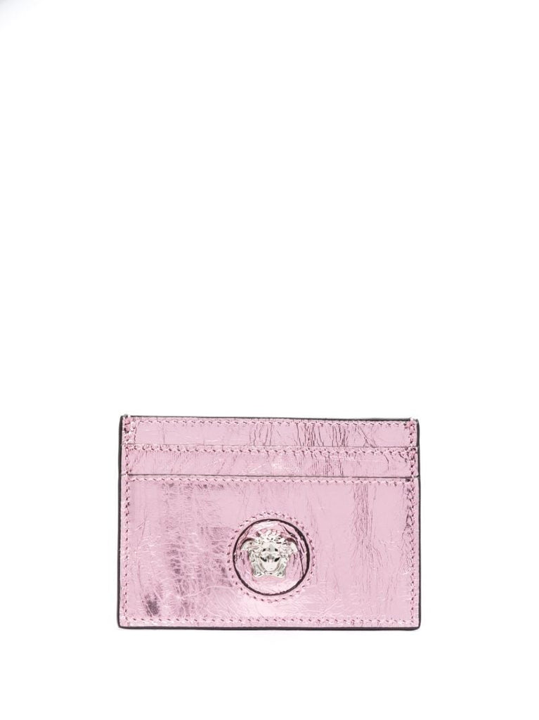 Pink La Medusa Leather Card Holder
