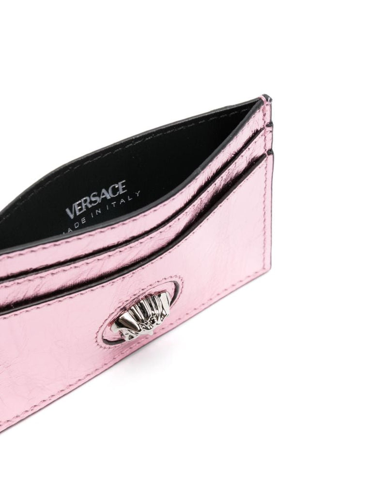 Pink La Medusa Leather Card Holder