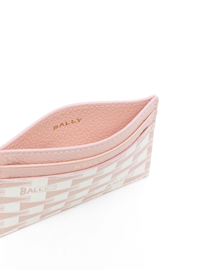 Pink Pennant Leather Card Holder