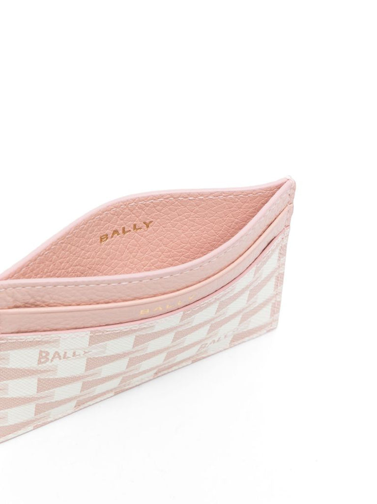 Pink Pennant Leather Card Holder
