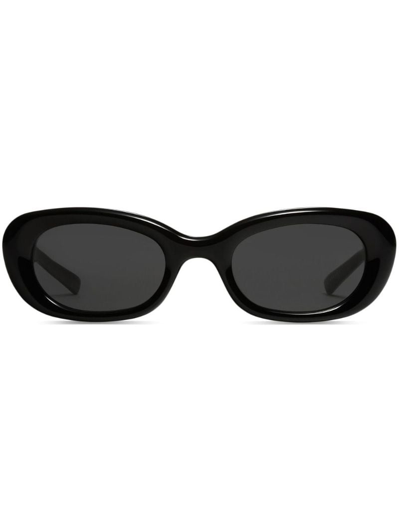 X Maison Margiela Black Mm004 01 Oval Frame Sunglasses