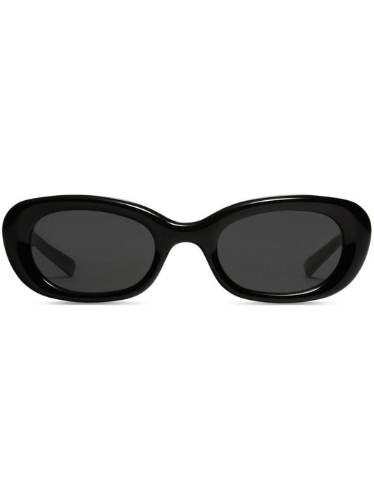 X Maison Margiela Black Mm004 01 Oval Frame Sunglasses