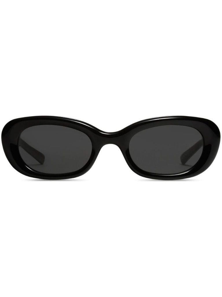 X Maison Margiela Black Mm004 01 Oval Frame Sunglasses