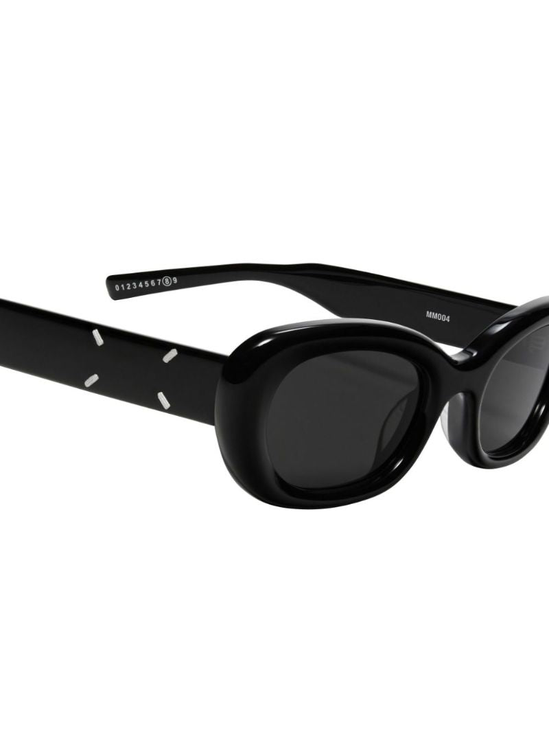 X Maison Margiela Black Mm004 01 Oval Frame Sunglasses