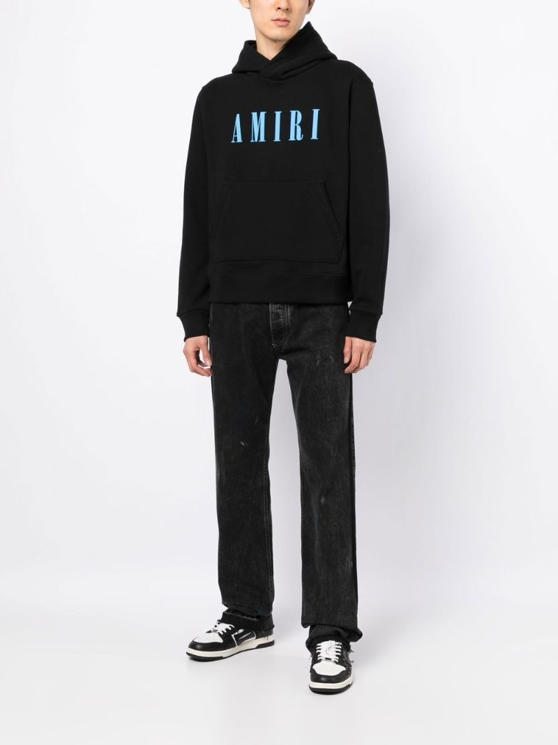 Black Logo Print Hoodie