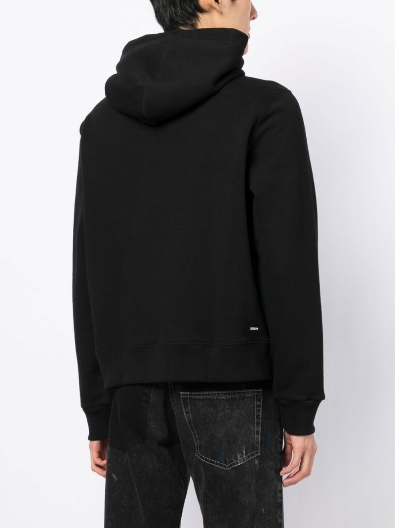 Black Logo Print Hoodie