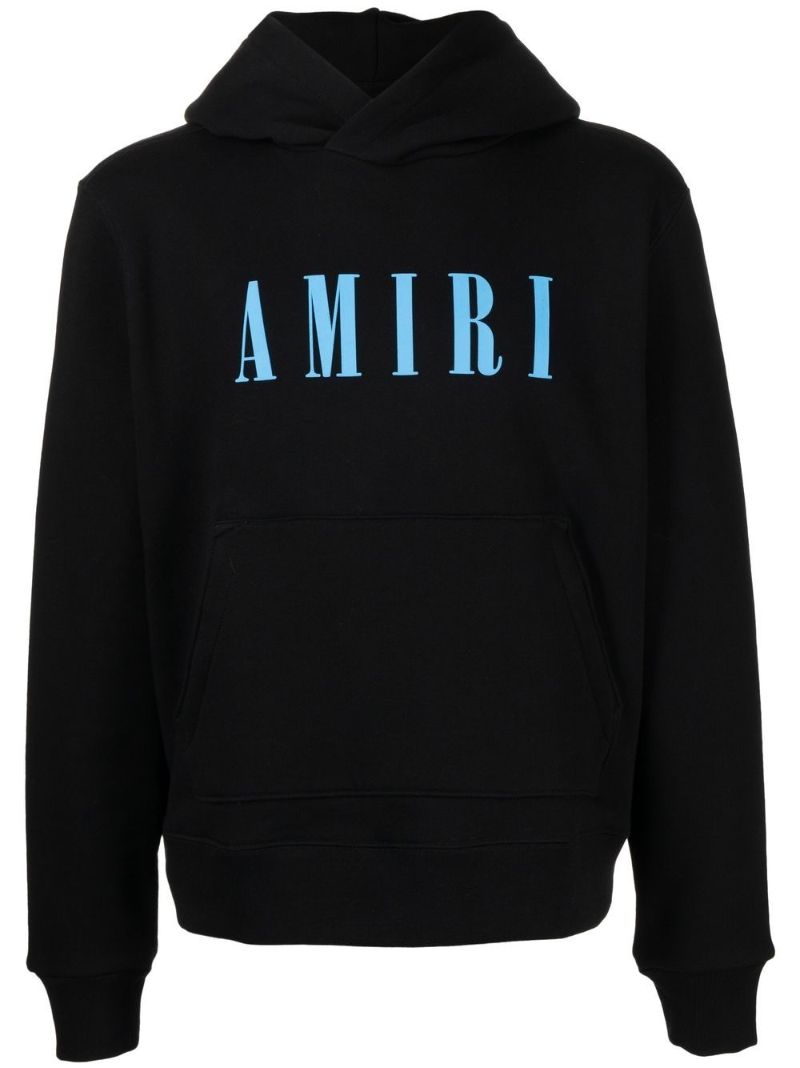 Black Logo Print Hoodie