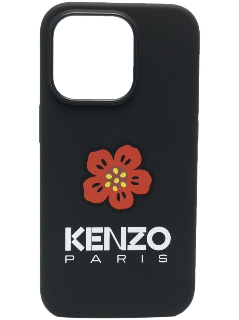Black Boke Flower Iphone 14 Pro Case