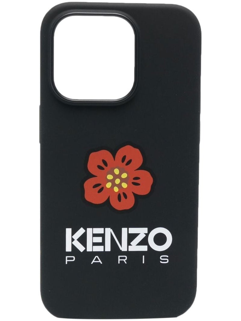 Black Boke Flower Iphone 14 Pro Case
