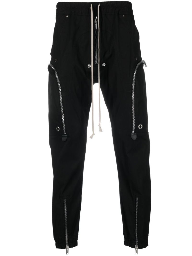 Black Bauhaus Cotton Cargo Trousers