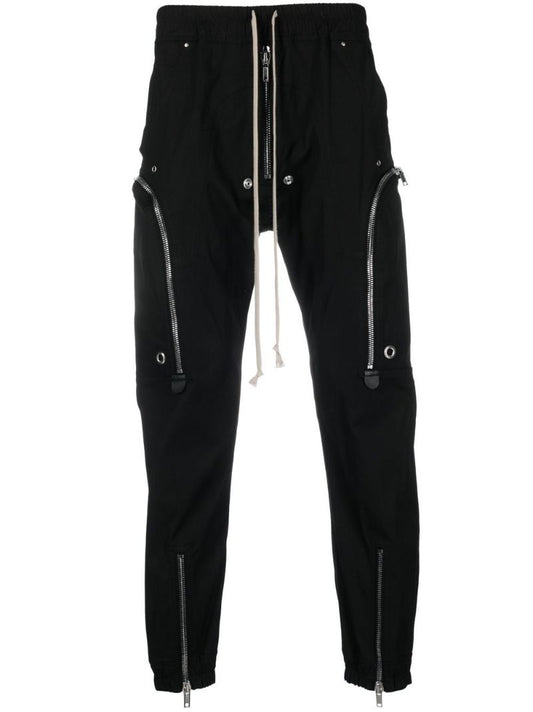 Black Bauhaus Cotton Cargo Trousers