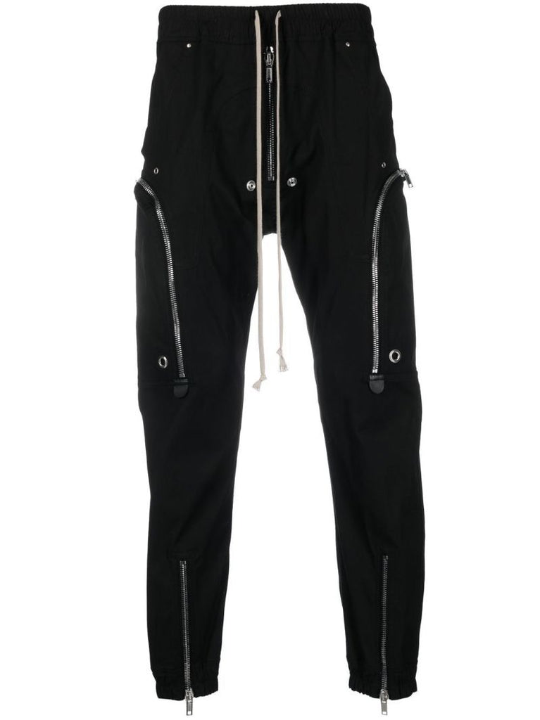 Black Bauhaus Cotton Cargo Trousers