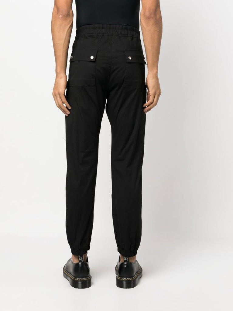 Black Bauhaus Cotton Cargo Trousers