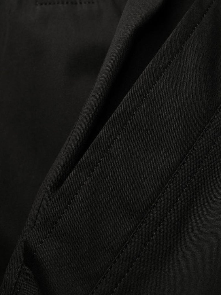 Black Bauhaus Cotton Cargo Trousers