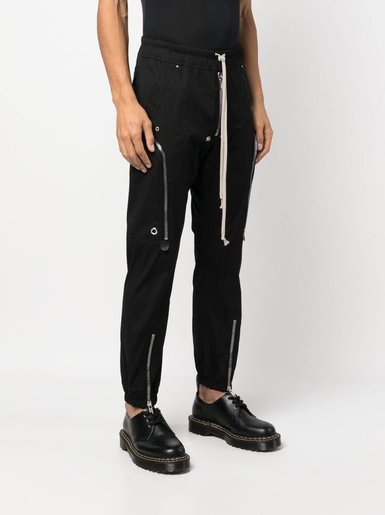 Black Bauhaus Cotton Cargo Trousers