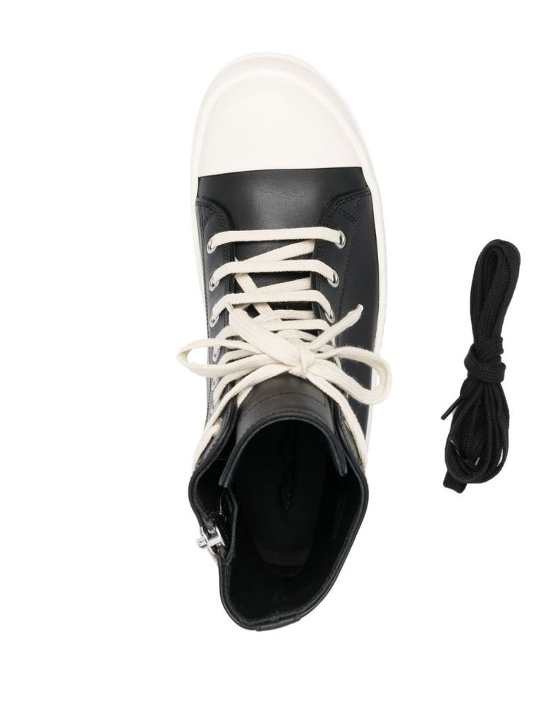 Black High-top Leather Sneakers