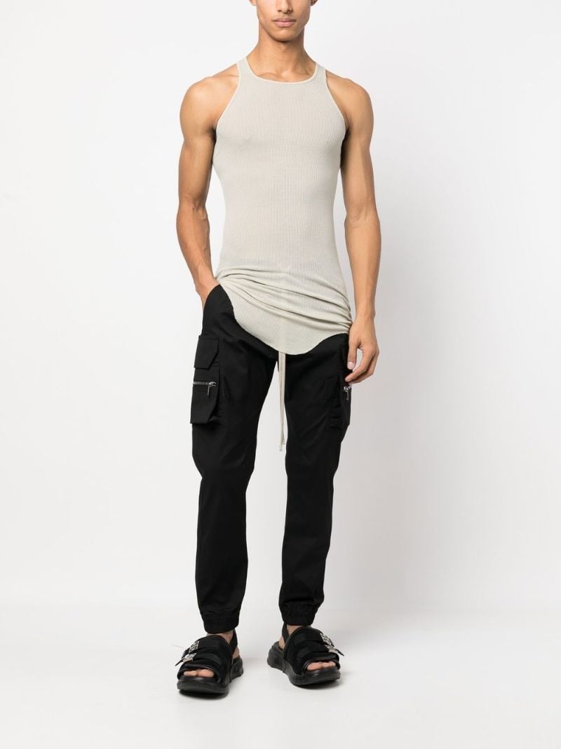 Black Mastodon Cotton Cargo Trousers