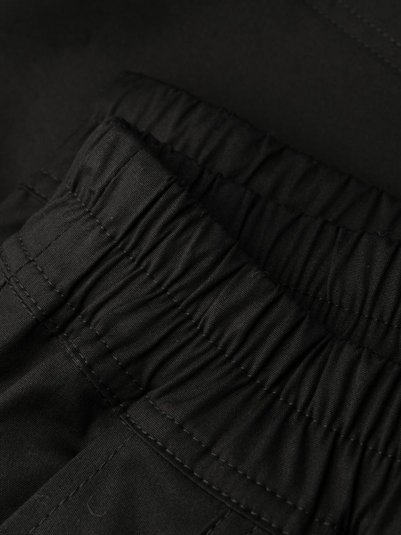 Black Mastodon Cotton Cargo Trousers