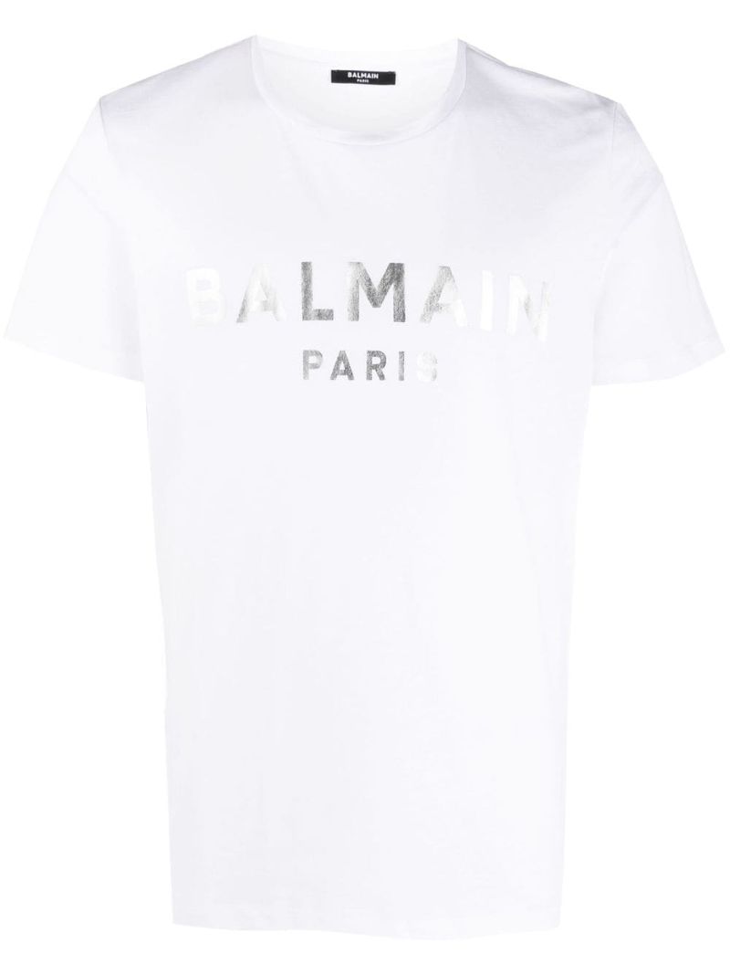 White Logo Cotton T-shirt