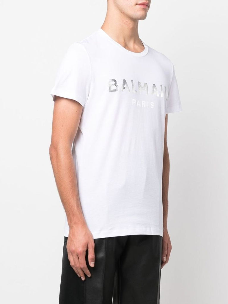 White Logo Cotton T-shirt