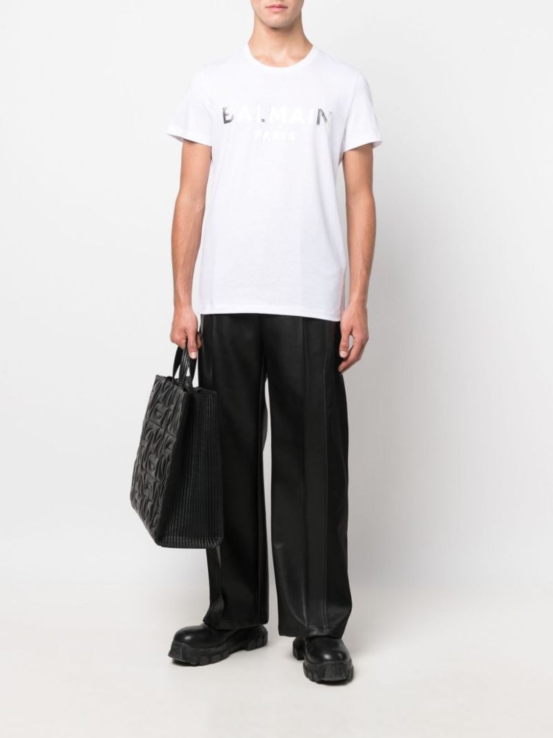 White Logo Cotton T-shirt