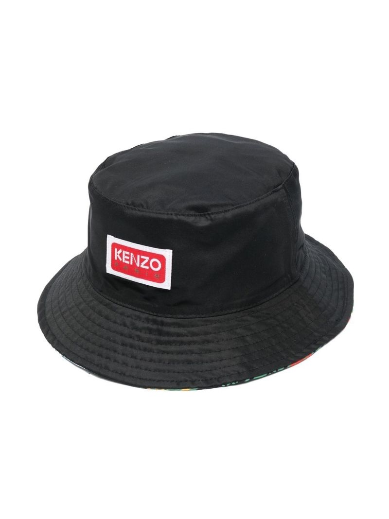 Black Logo-print Reversible Bucket Hat