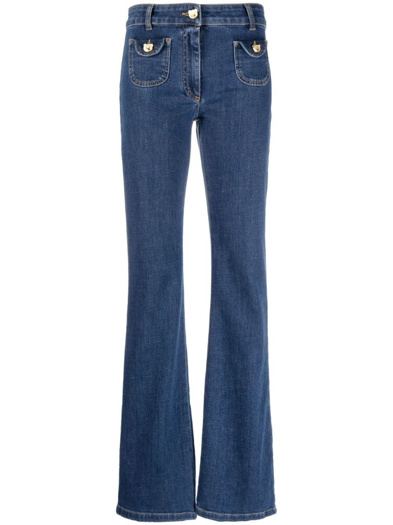 Blue Teddy Flared Jeans
