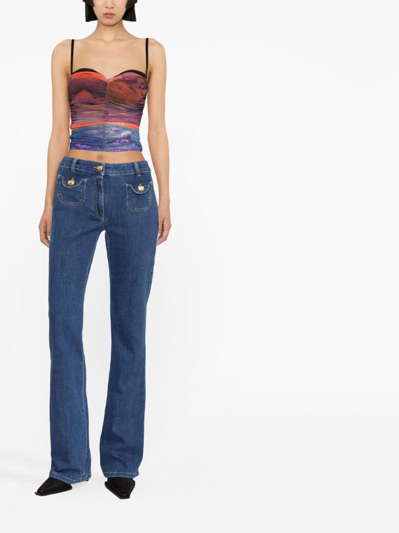 Blue Teddy Flared Jeans