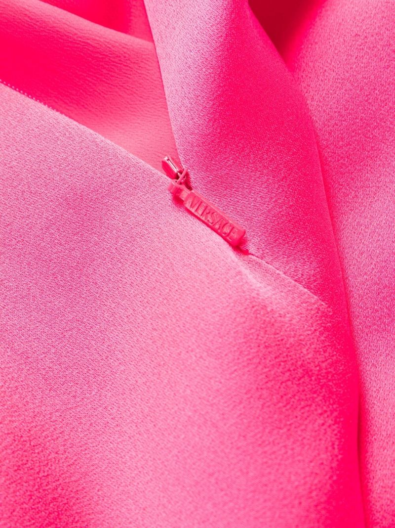 Pink Draped-back Maxi Dress