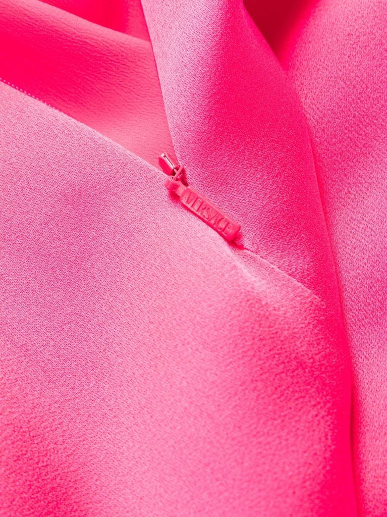 Pink Draped-back Maxi Dress
