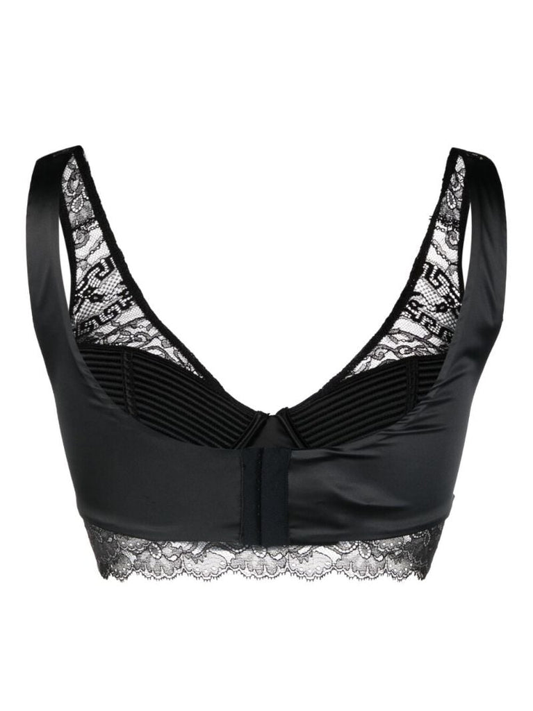 Black Greca Lace Bralette Top