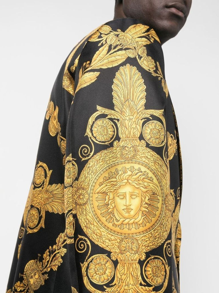 Black Barocco Silk Blazer