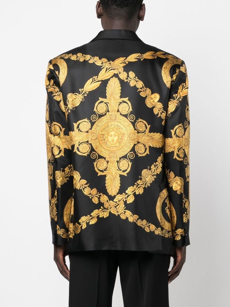 Black Barocco Silk Blazer