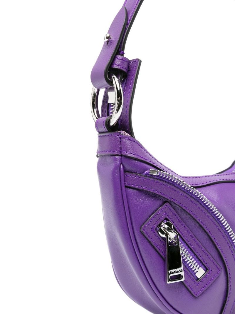 Purple Repeat Mini Leather Shoulder Bag