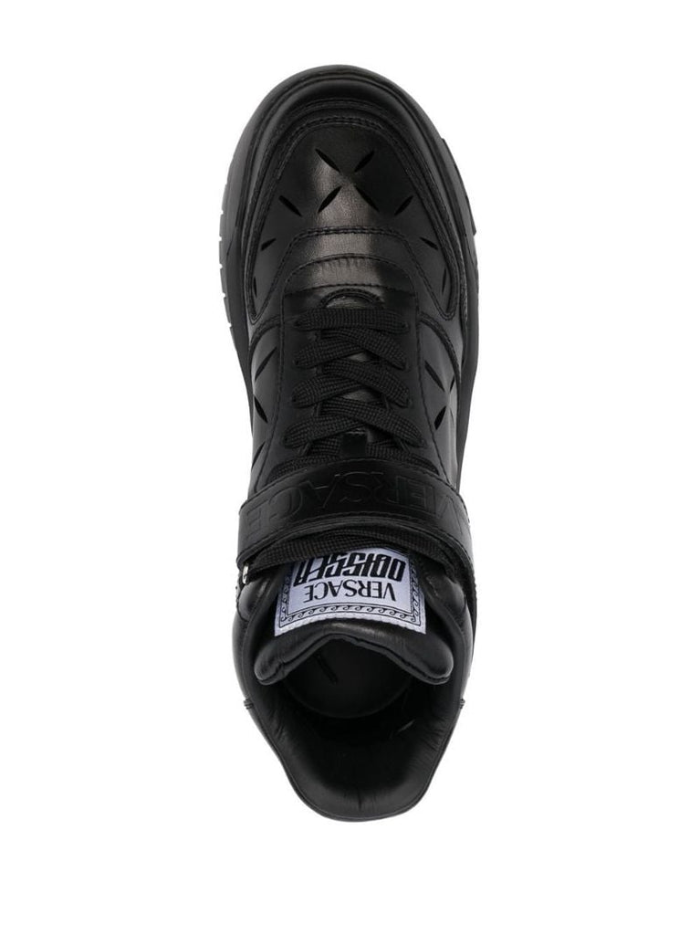 Black Slashed Odissea High-top Sneakers