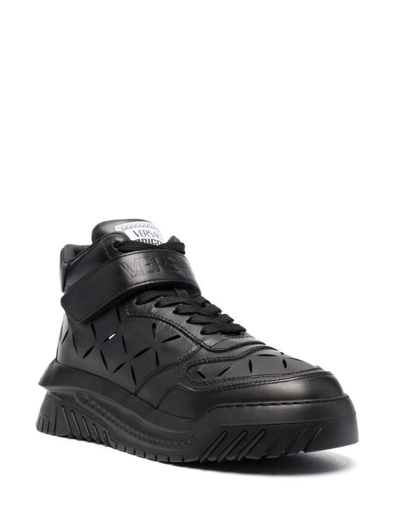 Black Slashed Odissea High-top Sneakers