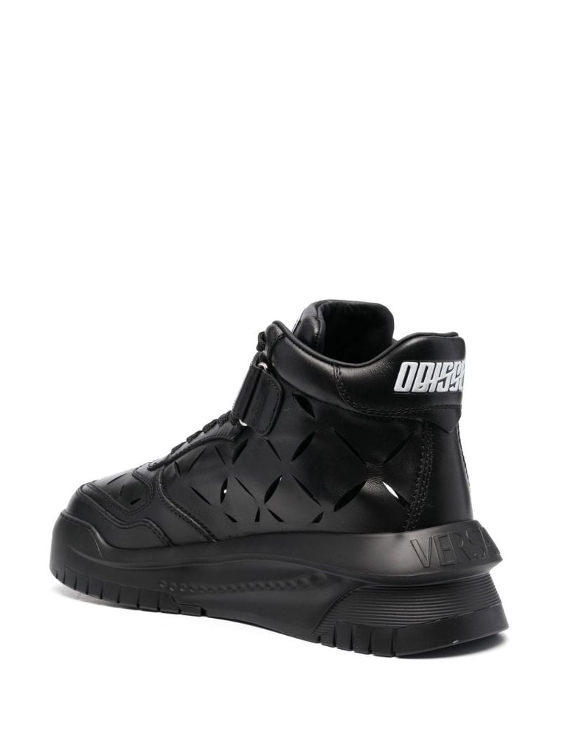 Black Slashed Odissea High-top Sneakers