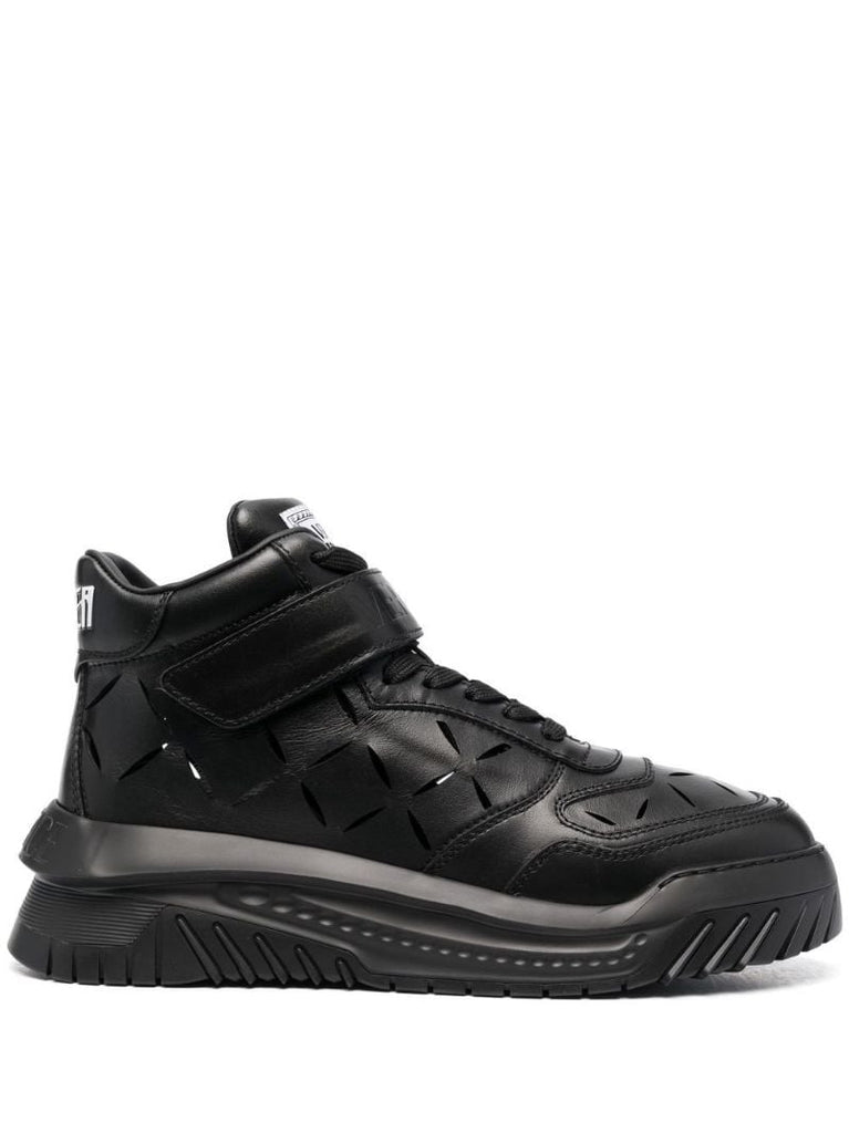 Black Slashed Odissea High-top Sneakers