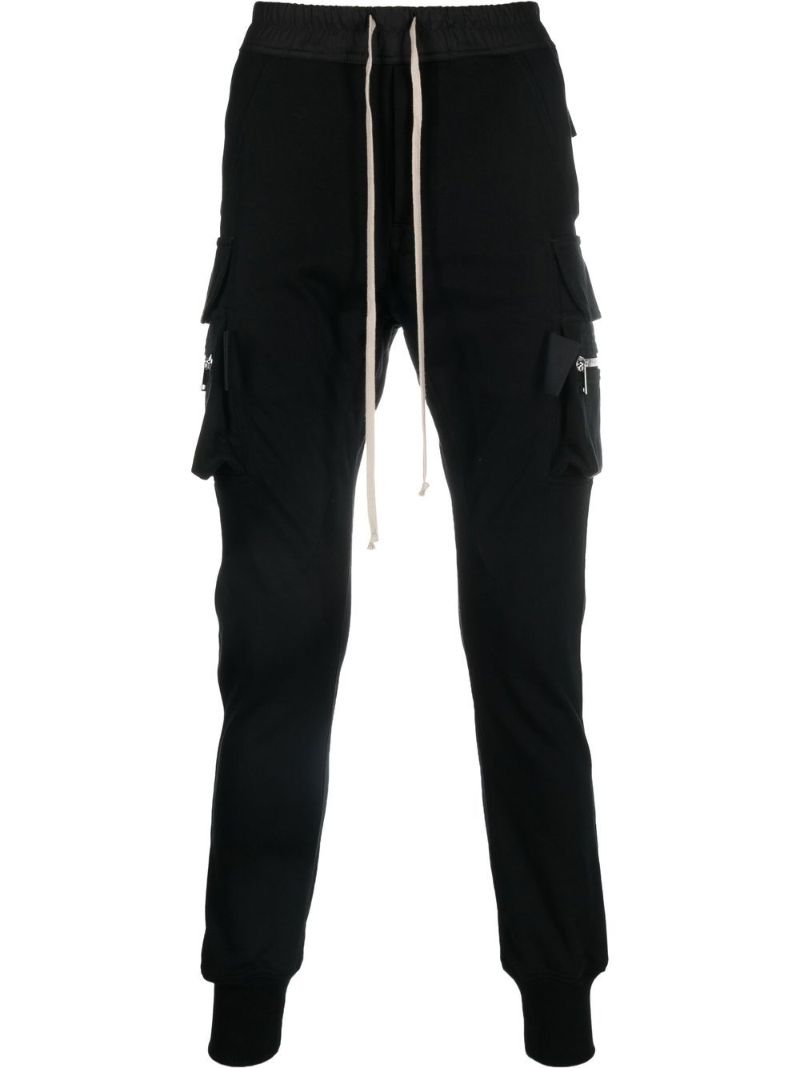 Black Cotton Cargo Trousers