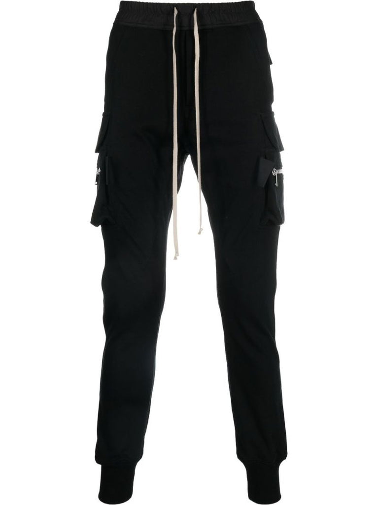 Black Cotton Cargo Trousers