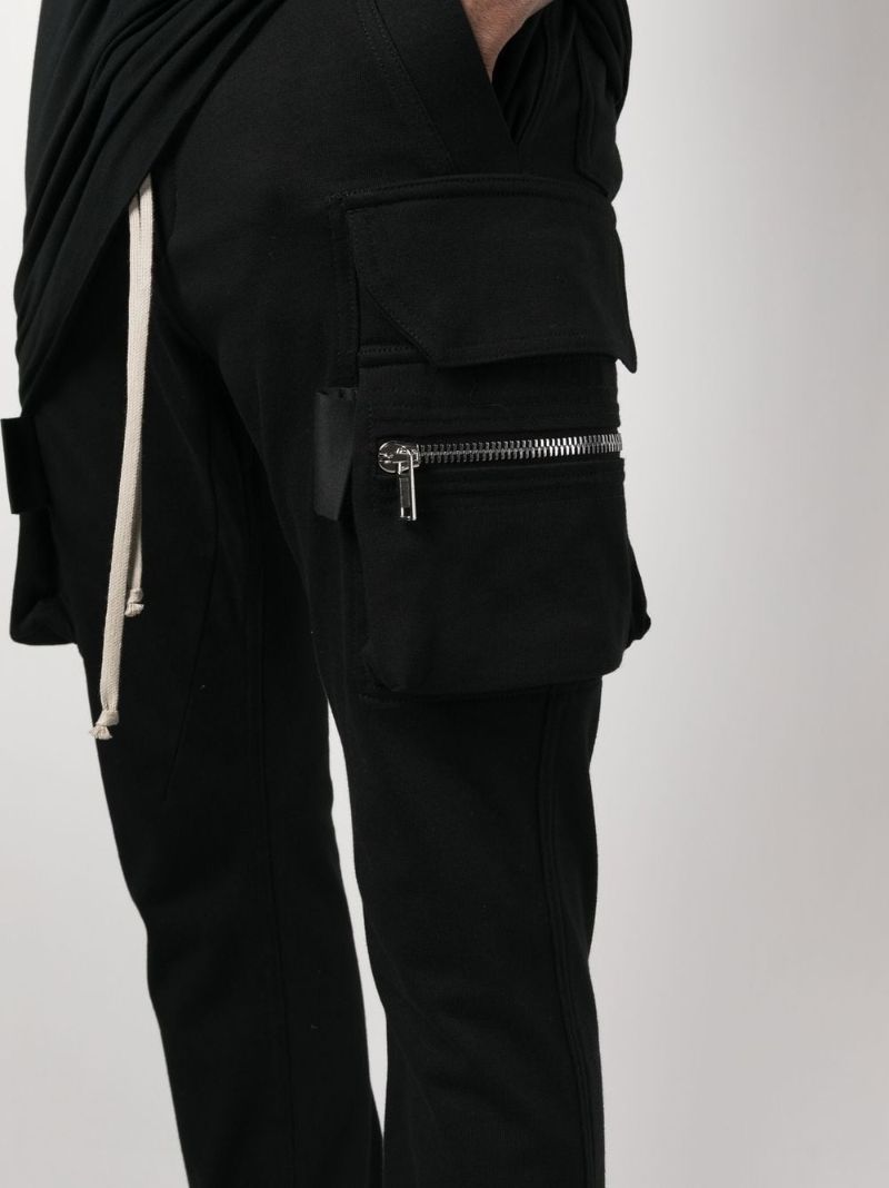 Black Cotton Cargo Trousers