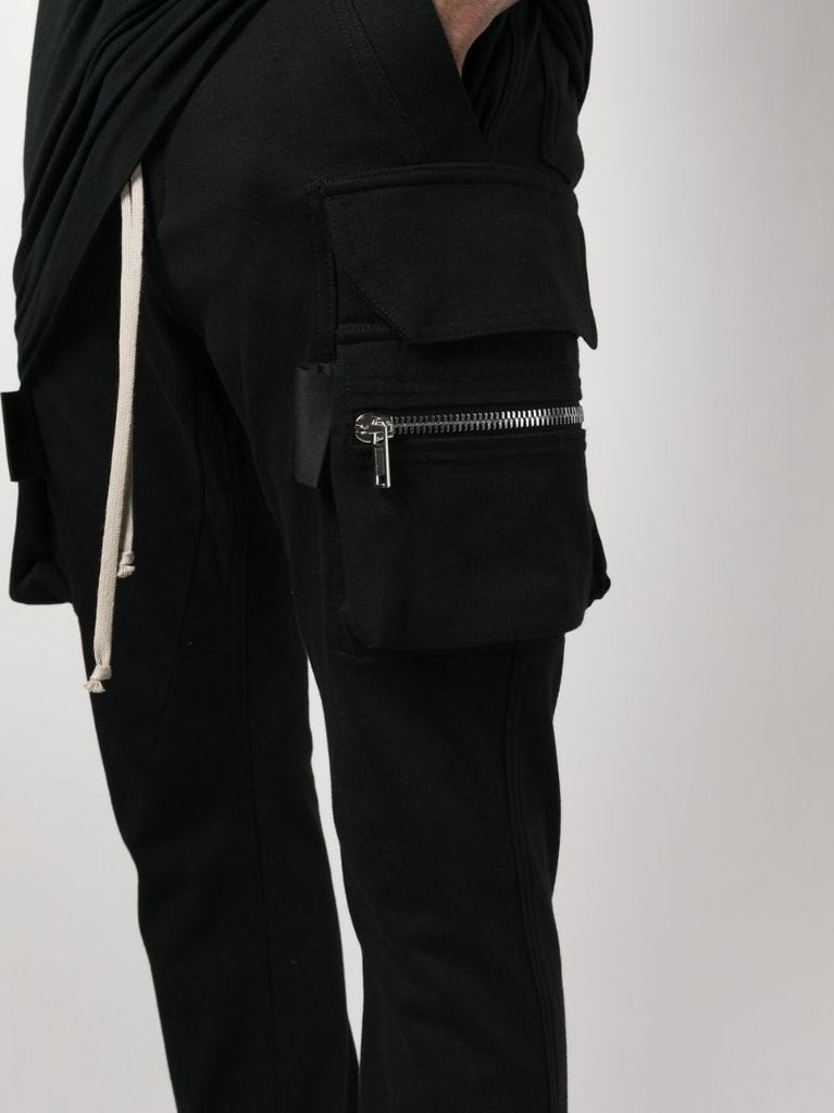 Black Cotton Cargo Trousers