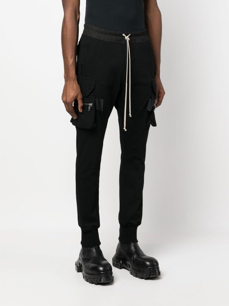 Black Cotton Cargo Trousers
