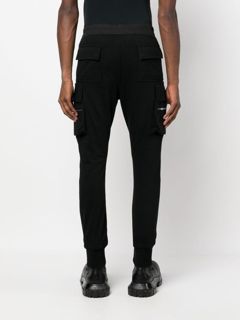 Black Cotton Cargo Trousers
