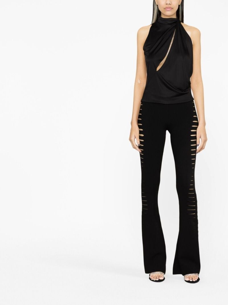 Black Cut-out Halterneck Top