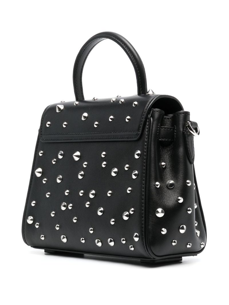 Black La Medusa Studded Top Handle Bag